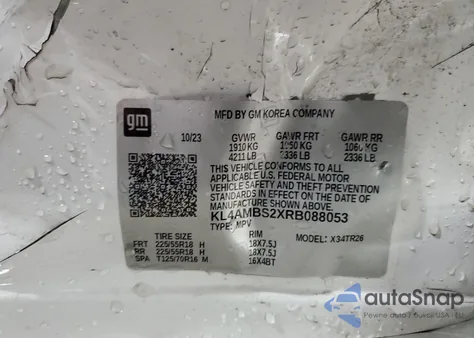 2024 Buick Encore Gx Preferred из США, поврежденный, VIN KL4AMBS2XRB088053